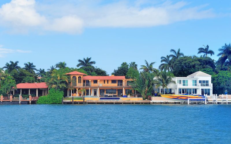 Luxury house on Hibiscus Island in downtown Miami, Florida.